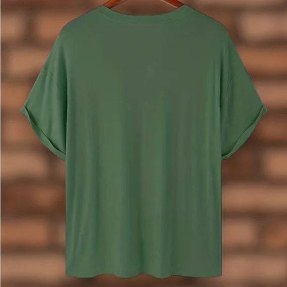 NWT - Men’s Casual Wear Short Sleeve Crew Neck Tee-Shirt (Army Green / Multiple) - Picture 2 of 9
